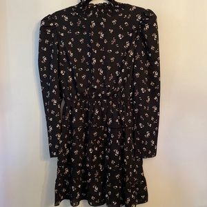 Aqua Cami Slip Dress w ruffled skirt & elasticized long sleeve cuffs Size L